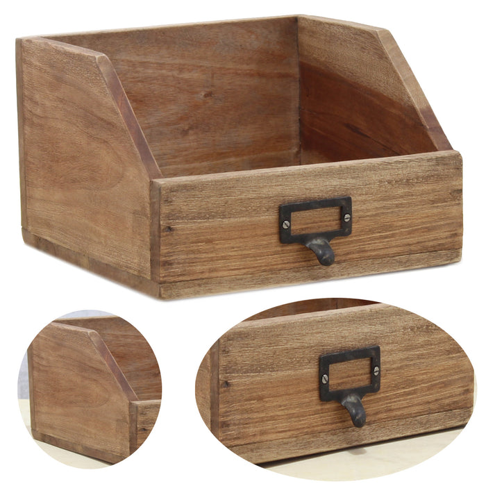 KI-generiertes Bild Holz Apotheker Schublade 24cm Napoli Cutlery Besteckkasten Besteckkorb