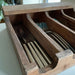 KI-generiertes Bild,Vintage Teak Holz Grimaud Cutlery 36cm 4 Fächer Besteckkasten Besteckkorb