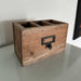 KI-generiertes Bild,Holz Apotheker Schublade 18cm Napoli Braun 3 Fächer Cutlery Stiftebox Besteckkorb