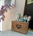 KI-generiertes Bild,Holz Apotheker Schublade 18cm Napoli Braun 3 Fächer Cutlery Stiftebox Besteckkorb