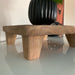 KI-generiertes Bild,Pflanzenhocker Teak Holz 20x7cm Eckig Mini Tisch Deko Tablett Blumenständer