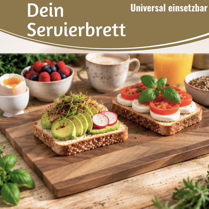 KI-generiertes Bild,Elegantes Holz Schneidebrett Akazie 30x20x1,6cm Küchenbrett Tranchierbrett