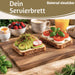 KI-generiertes Bild,Elegantes Holz Schneidebrett Akazie 30x20x1,6cm Küchenbrett Tranchierbrett