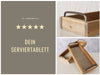 KI-generiertes Bild,Vintage Holz Serviertablett 38x18cm mit Griff Holztablett Küchentablett Deko Tablett