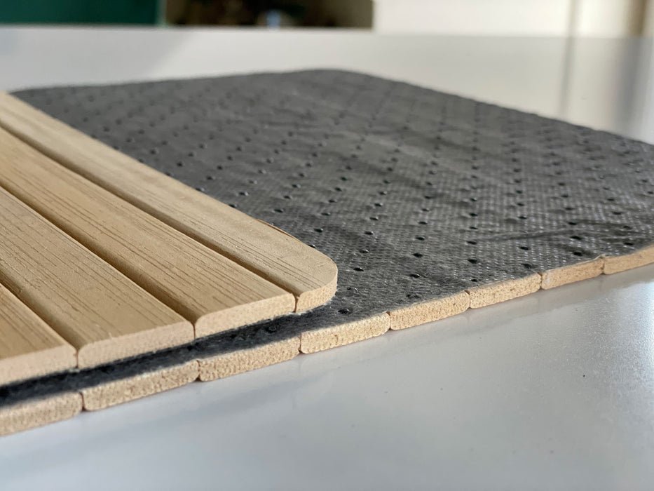KI-generiertes Bild,Holz Sofatablett Natur Braun 44x24cm flexibles Couchtablett Armlehnen Ablage