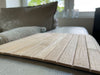 KI-generiertes Bild,Holz Sofatablett Natur Braun 44x24cm flexibles Couchtablett Armlehnen Ablage