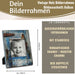 KI-generiertes Bild,Vintage Holz Bilderrahmen 17x14cm Maritim Erinnerungen Blau Aufsteller Fotorahmen