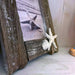 KI-generiertes Bild,Vintage Holz Bilderrahmen 10x15cm Maritim Strand Aufsteller Fotorahmen
