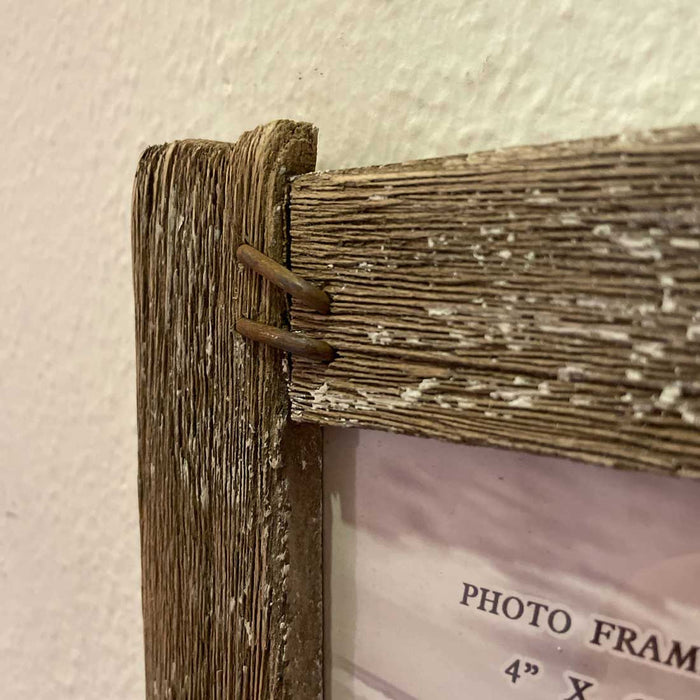 KI-generiertes Bild,Vintage Holz Bilderrahmen 10x15cm Maritim Strand Aufsteller Fotorahmen