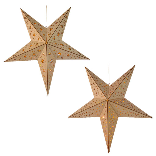 KI-generiertes Bild,3D Holzstern Ø 40cm Braun 10 LED Beleuchtet Weihnachtsstern Faltstern