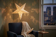 KI-generiertes Bild,3D Holzstern Ø 40cm Braun 10 LED Beleuchtet Weihnachtsstern Faltstern