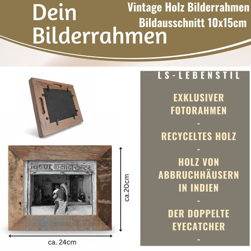 Vintage Wand Bilderrahmen 10x15cm Fotorahmen Retro