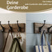 KI-generiertes Bild,Vintage Teak Holz Wandgarderobe 38cm 3/6 Haken Jackenhalter Braun Garderobenleiste