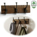 KI-generiertes Bild Vintage Teak Holz Wandgarderobe 38cm 3/6 Haken Jackenhalter Braun Garderobenleiste