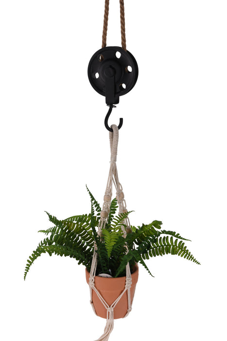 KI-generiertes Bild,Loft Flaschenzug Rund 56cm Kordel Deckenhaken Wandhaken Schiffsblock Umlenkrolle
