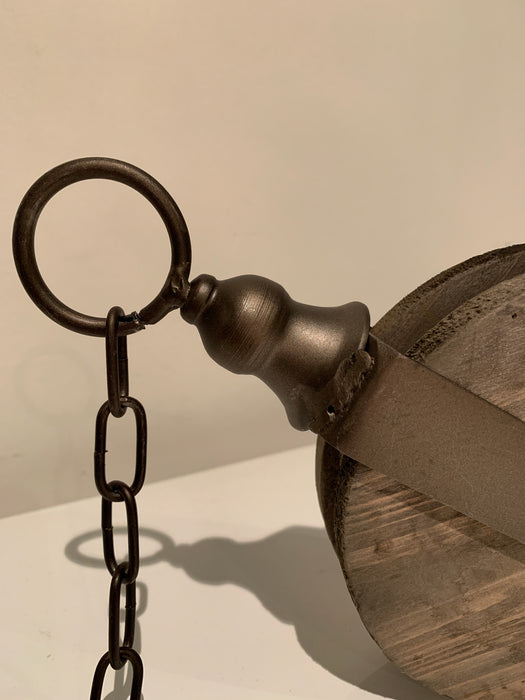 KI-generiertes Bild,Loft Flaschenzug 32cm Kette Deckenhaken Wandhaken Schiffsblock Umlenkrolle Antik