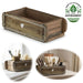 KI-generiertes Bild Holz Ziegelform Unika 31x15cm Herz Braun alte Backsteinform Cutlery Deko