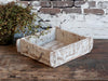 KI-generiertes Bild,Holz Ziegelform Unika 30x26x8cm Weiß Schublade alte Backsteinform Cutlery Deko