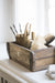 KI-generiertes Bild,Holz Ziegelform Unika 31x15cm Liebe Herz Braun alte Backsteinform Cutlery Deko