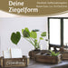 KI-generiertes Bild,Holz Ziegelform Unika 31x15cm KrimsKrams Braun alte Backsteinform Cutlery Deko