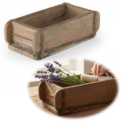 KI-generiertes Bild Holz Aufbewahrung-Box 32x15x10cm B-Ware 1-fach Ziegelform-Optik Cutlery Deko