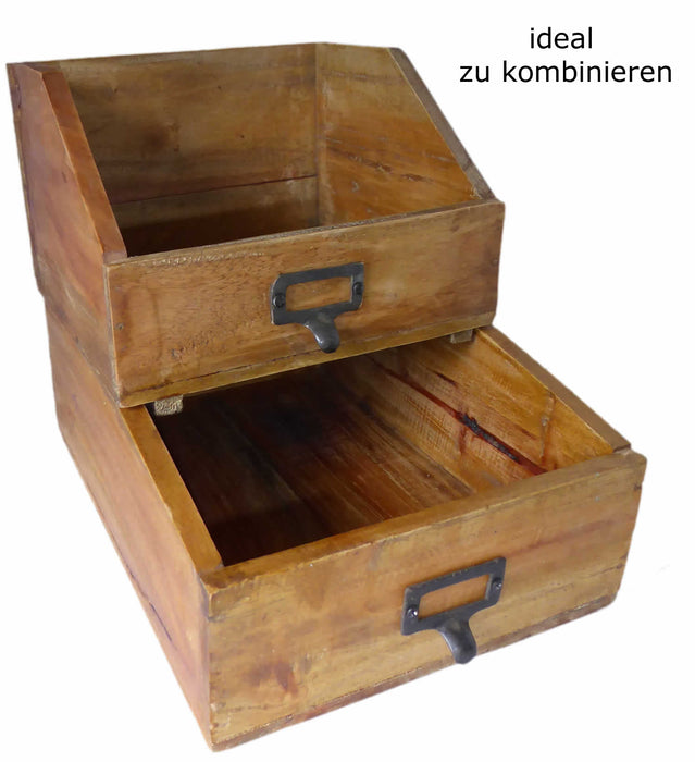 KI-generiertes Bild,Holz Apotheker Schublade 24cm Napoli Cutlery Besteckkasten Besteckkorb