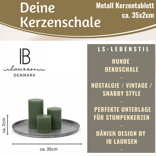 KI-generiertes Bild,XL Metall Deko Tablett Serviertablett Dehli 46cm Rund Kerzenteller Kerzentablett