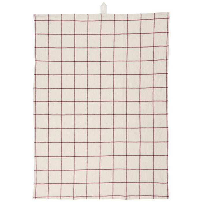 KI-generiertes Bild,Vintage Geschirrtuch 50x70cm Karo Beige Rot 100% Baumwolle Geschirr Handtuch