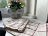 KI-generiertes Bild,Vintage Geschirrtuch 50x70cm Karo Beige Rot 100% Baumwolle Geschirr Handtuch