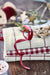 KI-generiertes Bild,Vintage Geschirrtuch 50x70cm Karo Beige Rot 100% Baumwolle Geschirr Handtuch