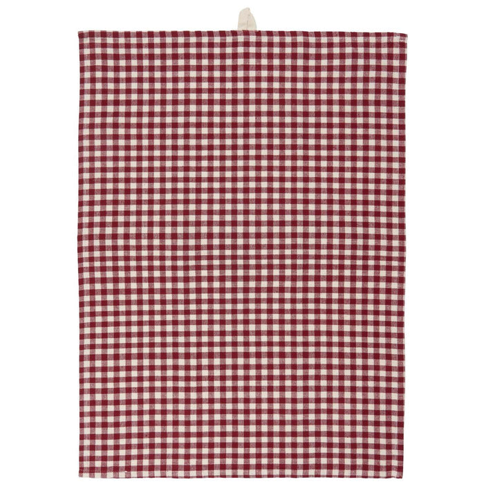 KI-generiertes Bild,Vintage Geschirrtuch 50x70cm Karo Rot Beige 100% Baumwolle Geschirr Handtuch