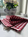 KI-generiertes Bild,Vintage Geschirrtuch 50x70cm Karo Rot Beige 100% Baumwolle Geschirr Handtuch