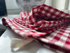 KI-generiertes Bild,Vintage Geschirrtuch 50x70cm Karo Rot Beige 100% Baumwolle Geschirr Handtuch