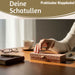 KI-generiertes Bild,Vintage Holz Schachtel 3´er Set Bambus mit Deckel Geschenkbox Aufbewahrungsbox