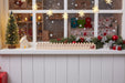 KI-generiertes Bild,Vintage Holz Adventskalender hüpfende Rentier 50cm Countdown Xmas Deko
