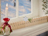KI-generiertes Bild,Vintage Holz Adventskalender gehender Stern Silber glänzend 50cm Countdown Xmas Deko