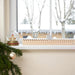 KI-generiertes Bild,Vintage Holz Adventskalender gehender Stern Silber glänzend 50cm Countdown Xmas Deko