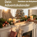 KI-generiertes Bild,Vintage Holz Adventskalender gehender Stern Silber glänzend 50cm Countdown Xmas Deko