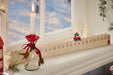 KI-generiertes Bild,Vintage Holz Adventskalender fahrendes Weihnachtsauto 50cm Countdown Xmas Deko