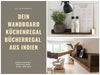 KI-generiertes Bild,IB Laursen Holz Ziegelform Wandregal 60cm Braun Küchenregal Bücherregal Wandboard