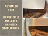 KI-generiertes Bild,IB Laursen Holz Ziegelform Wandregal 60cm Braun Küchenregal Bücherregal Wandboard