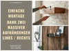 KI-generiertes Bild,IB Laursen Holz Ziegelform Wandregal 60cm Braun Küchenregal Bücherregal Wandboard