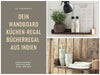 KI-generiertes Bild,IB Laursen Industrial Holz Ziegelform Wandregal 45cm Braun Küchenregal Bücherregal Wandboard