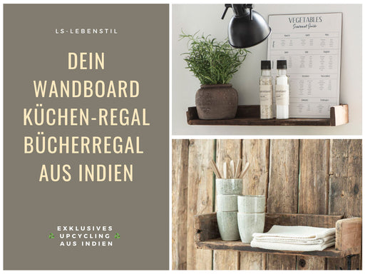 KI-generiertes Bild,IB Laursen Industrial Holz Ziegelform Wandregal 45cm Braun Küchenregal Bücherregal Wandboard