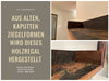 KI-generiertes Bild,IB Laursen Industrial Holz Ziegelform Wandregal 45cm Braun Küchenregal Bücherregal Wandboard