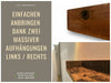 KI-generiertes Bild,IB Laursen Industrial Holz Ziegelform Wandregal 45cm Braun Küchenregal Bücherregal Wandboard