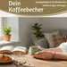KI-generiertes Bild,Steingut Tontasse Kaffeebecher 290ml Aqua Herz Tonbecher Henkelbecher Kaffeetasse