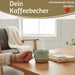 KI-generiertes Bild,Steingut Tontasse Kaffeebecher 290ml Aqua Herz Tonbecher Henkelbecher Kaffeetasse