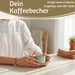 KI-generiertes Bild,Steingut Tontasse Kaffeebecher 290ml Aqua Herz Tonbecher Henkelbecher Kaffeetasse