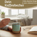 KI-generiertes Bild,Steingut Tontasse Kaffeebecher 190ml Aqua Herz Tonbecher Teebecher Kaffeetasse